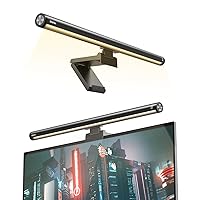 Monitor Light Bar, LED Screen Light Bar, Stepless Dimming Monitor Lamp, Computer Monitor Lamp for Desk Office Home Game, No Screen Glare/Touch Control/Space Saving/USB Powered