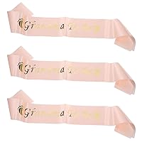Amosfun 3pcs Grandma to Be Sash Satin Baby Shower Party Sash Shoulder Strap Baby Shower Party Supplies for Gender Reveals Baby Infant Birthday