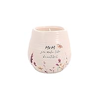 Pavilion - Mom - 8-Ounce Ceramic Candle, Jasmine Scented Candle for Home, Mothers Day Gifts from Daughter, Son, Gifts for Mom, Best Mom Gifts, 1 Count, Cream