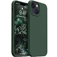 Designed for iPhone 13 Mini Phone Case, Liquid Silicone Phone Case with [Soft Anti-Scratch Microfiber Lining] Full Body Drop Protection 5.4 inch Slim Thin Cover, Alpine Green