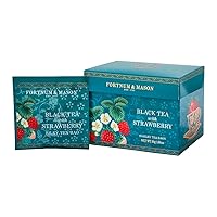 Fortnum & Mason British Tea, Black Tea with Strawberry, 15 Count Silky Tea Bags (1 Pack)