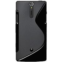 Amzer AMZ95152 Dual Tone TPU Hybrid Skin Fit Case Cover for Sony Xperia S LT26i - 1 Pack - Retail Packaging - Black