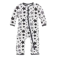 KicKee Pants Little Boys And Girls Essentials Print Coverall with Zipper
