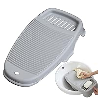 Washboard Plastic Laundry Hand Wash Board No Slip Washing Board for Clothes Scrubbing Board with Soap Holder for Laundry Hand Washing Tool