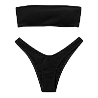 Gender Neutral Swimwear Women's Swimwear Swimsuit Two Waisted Tummy Swimwears Tankinis Set