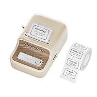 NIIMBOT B21 Label Maker, Thermal Label Printer, Portable Inkless Label Makers for Home/Office/Business, with 1 Pack 50x30mm White Label, Compatible with iOS & Android, (White)