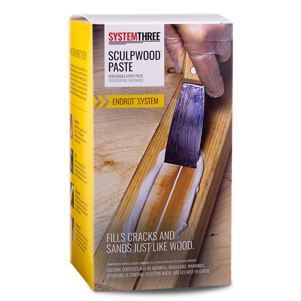 System Three 1610K20 SculpWood Paste Kit, 0.5 Gallon, Brown
