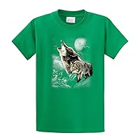 Wolf Short Sleeve T-Shirt Wolves in The Wild Howling-Kelly-Medium