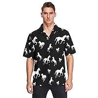 Men's Hawaiian Shirts Short Sleeve Button Down Holiday Beach Shirts, S-3XL