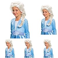 Disguise Costume Modern Wig, White, One Size Child US (Pack of 5)