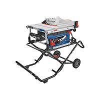 BOSCH GTS15-10 10 In. Jobsite Table Saw with Gravity-Rise Wheeled Stand