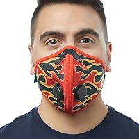 RZ Mask M2 Nylon Face Mask, Large, Flame Out for Woodworking, Home Improvement, and DIY