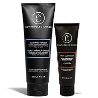 Controlled Chaos Bundle Pack of 8 oz Moisturizing Hair Conditioner & 3 oz Hair Cleanser for All Hair Types - Stimulating Hair Wash Bundle for Curly Hair to Moisturize Extra Dry, Curly & Coarse Hair