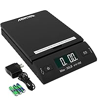Accuteck 50 lb All-in-One Black Digital Shipping Postal Scale with Adapter (W-8250-50B)