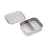 Stainless Steel Bento Box Lunch and Snack Container for Kids and Adults, 2 Sections