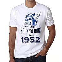 Men's Graphic T-Shirt Born to Ride Since 1952 72nd Birthday Anniversary 72 Year Old Gift 1952 Vintage