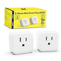 Z-Wave Outlet Mini Plug-in Socket, Z-Wave Hub Required, 800 Series Zwave Plug Built-in Repeater/Range Extender, Work with SmartThings, Wink, Alexa, Google Assistant, FCC Listed (MP21Z)
