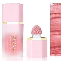 Cream Liquid Blush Makeup, Air Cushion Blush for Cheeks, Liquid Blush Beauty Wand with Sponge Tip, Lightweight, Velvet Mousse, Long-Lasting, Matte Silky Texture, Easy to Blend Blusher (#5 Mystery)