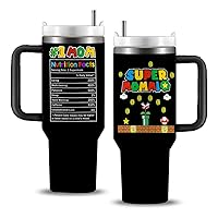 Super Mom Gifts, Mothers Day Gifts for Mom, Funny Mom Gifts from Daughter Son, Mom Birthday Gifts Ideas, Best Mom Ever Gifts, New Mom Gifts, Christmas Gifts for Mom Mama Tumbler Cup 40oz with Handle