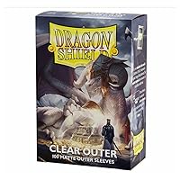 Dragon Shield Sleeves – Dragon Shield Matte Clear: Outer Sleeves 100 CT - MTG Card Sleeves are Smooth & Tough - Compatible with Pokemon & Magic The Gathering Cards
