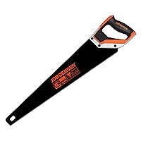 JORGENSEN 20 Inch Black Coated Pro Hand Saw, 11 TPI Fine-Cut Ergonomic Non-Slip Aluminum Ultrasonic Welding Handle for Sawing, Trimming, Gardening, Woodworking, Drywall, Plastic Pipes