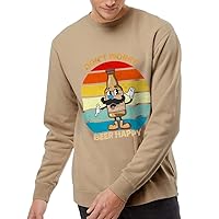 Don't Worry Beer Happy Midweight Sweatshirt - Funny Crewneck Sweatshirt - Trendy Sweatshirt
