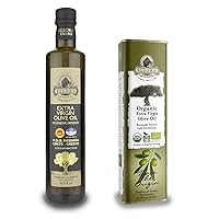 Ellora Farms, Award Winning USDA Organic and Certified PDO Messara Greek Extra Virgin Olive Oil, Rich in Polyphenols, First Cold-Press, Single Estate, 1 Tin of 500 ml each, Pack of 2