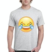 Emoji Laughing Tears Fashion People Couples Gifts Men's T-Shirt Tee XXXX-Large Sport Grey