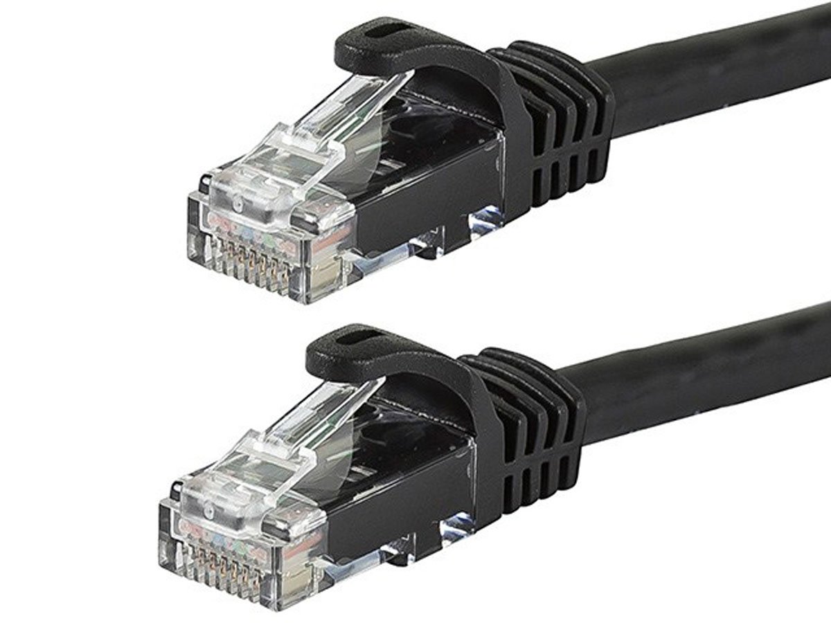 Monoprice 109823 Flexboot Cat6 Ethernet Patch Cable - Network Internet Cord - RJ45, Stranded, 550Mhz, UTP, Pure Bare Copper Wire, 24AWG, 14ft, Black