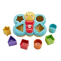 Fisher-Price Butterfly Shape Sorter, Six chunky, colorful shapes to sort – and help baby’s fine motor skills take flight