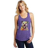 Beware of Pit Bulls They Will Steal Your Heart Dog Womens Racerback Tank Top