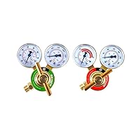 SÜA - Oxygen and Acetylene Regulators Welding Gas Gauges Pair - Rear Entry - LDB series - Check all the pictures and read the full description of this product to make sure it fits your tanks and hoses