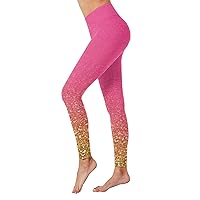 Yoga Leggings for Women Tummy Control Gradient Printed Ankle Legging Casual Athletic Workout Butt Lifting Leggings Yoga Pants