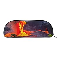 Kilauea Volcanos Print Cosmetic Bags For Women,Receive Bag Makeup Bag Travel Storage Bag Toiletry Bags Pencil Case