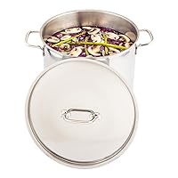 Restaurantware LID ONLY: Met Lux Lid For Stock Pot 1 Lid For 21 Quart Stock Pot - Stock Pot Sold Separately With Handle Stainless Steel Lid For Cooking Pot With Handle For Home Or Restaurant