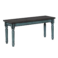 Furniture Willow Dining Bench, Multicolor, 40”W x 14.02”D x 18.31”H