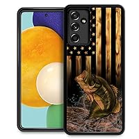 DJSOK Case Compatible with Samsung Galaxy A14 5G Case,Wood American Flag Fish Luxury Pattern Design Pattern Back+Soft Silicone Protective Case for case for Samsung Galaxy A14 5G