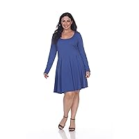 Women's Long Sleeve Fit and Flare Dress