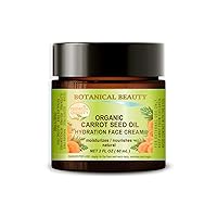 Organic CARROT SEED OIL HYDRATION FACE CREAM for NORMAL, DRY, SENSITIVE SKIN. 2 Fl. oz - 60 ml.