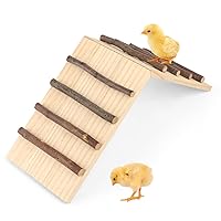 Chick Perch & Chick Toys for Coop,2 in 1 Chick Brooder Roost Trainer,Wooden Chick Training Stand for Baby Chicks,Hens,Small Animal