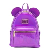 Loungefly Disney Mickey Mouse Holographic Series Womens Backpack - Amethyst