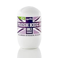 Roll On Deodorant for Kids and Teens - Baking Soda and Aluminum-free 24 Hour Protection for Sensitive Skin - Girls 