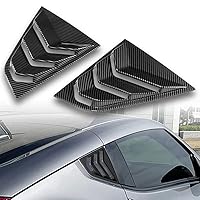 EPARTS ABS Plastic 2PCS Quarter Side Window Louver Sun Shade Cover Compatible with 2009 2010 2011 2012 2013 2014 2015 2016 2017 2018 2019 2020 Nissan 370Z (Carbon Style)