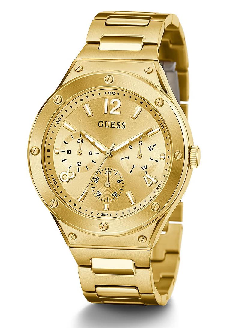GUESS US Men's Gold-Tone Multifunction Watch, one