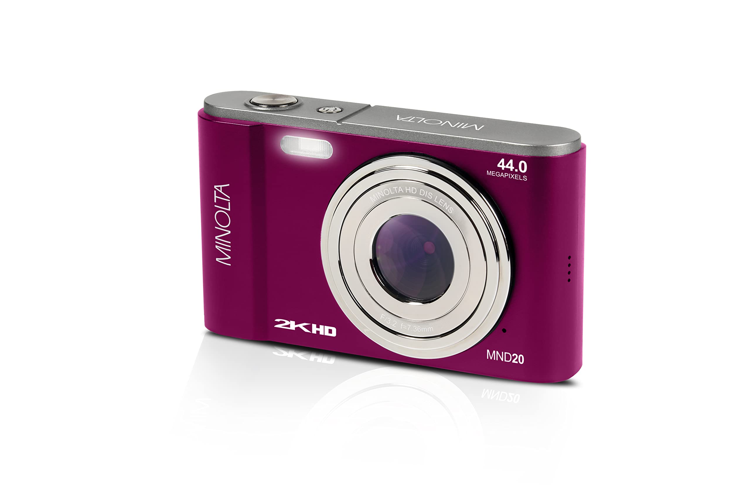 Minolta MND20 44 MP / 2.7K Ultra HD Digital Camera (Magenta)