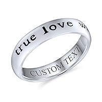 Bling Jewelry Mantra Sentimental Words True Love Waits Purity Promise Ring Band For Teen .925 Sterling Silver