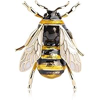 Yellow & Black Enamel Bumble Bee Brooch is The for The Queen Bee in Your Life.Great Detail