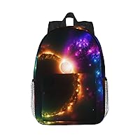 Black Hole Galactic Space Backpack Lightweight Casual Backpack Double Shoulder Bag Travel Daypack With Laptop Compartmen
