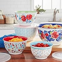 Melamine Mixing Bowl Set, 10-Piece Set (Heritage Floral)