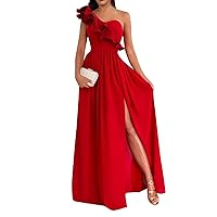 Women's Summer Dresses 2024 Evening Party Wedding Bridesmaid Chiffon Lace Ball Gown Long Dress Beach, S-XL